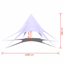 vidaXL Gazebo Hexagon Star Garden Pavilion 14m Patio Party Marquee Canopy Tent - Additional view 7