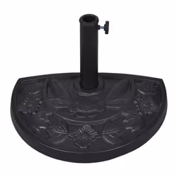 vidaXL Resin Half Round Parasol Base Outdoor Garden Heavy Duty Umbrella Holder