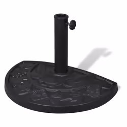 vidaXL Resin Half Round Parasol Base Outdoor Garden Heavy Duty Umbrella Holder - Additional view 5