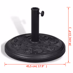 vidaXL Resin Round Parasol Base Outdoor Garden Heavy Duty Umbrella Holder