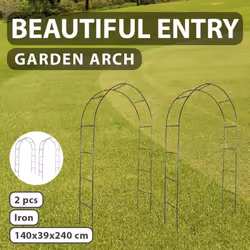 vidaXL 2x Garden Arch Arbour Pergola Trellis Archway Climbing Plants Support - Additional view 4