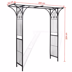 vidaXL Garden Arch 200x52x204cm Climbing Plants Arbour Pergola Archway Patio