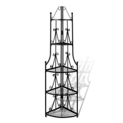 Plant Rack Flower Shelf Garden Pot Storage Shelving Black Corner Shop Display