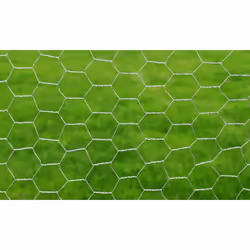 vidaXL Chicken Wire Fence with PVC Coating Wire Mesh Roll Wire Fencing Net - silver, 0.75 m