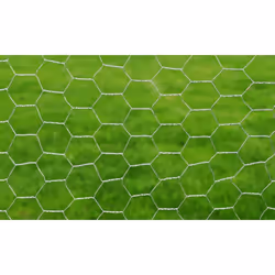 vidaXL Chicken Wire Fence Wire Mesh Roll Wire Fencing Galvanised Steel Silver - silver, 0.75 m
