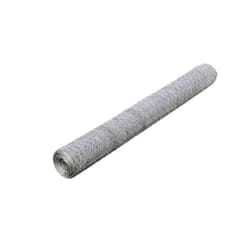 vidaXL Chicken Wire Fence Wire Mesh Roll Wire Fencing Galvanised Steel Silver - silver, 1 m