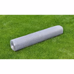 vidaXL Chicken Wire Fence Wire Mesh Fence Net Galvanised Steel 10x1 m Silver