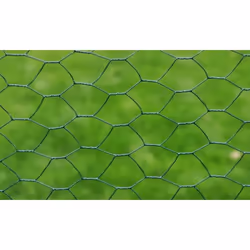vidaXL Chicken Wire Fence with PVC Coating Wire Mesh Roll Wire Fencing Net - green, 0.5 m