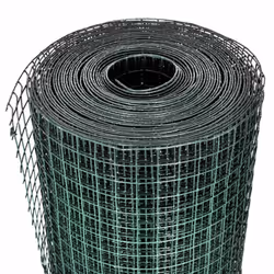 vidaXL Chicken Wire Fence Steel with PVC Coating Wire Mesh Roll Wire Fencing - green, 25 x 1 m 16 x 16 mm
