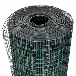 vidaXL Chicken Wire Fence Steel with PVC Coating Wire Mesh Roll Wire Fencing - green, 25 x 1 m 25 x 25 mm - Additional view 2