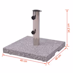 vidaXL Parasol Base Granite 20kg Outdoor Garden Umbrella Stand Holder Support - Additional view 4