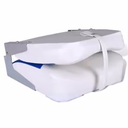 vidaXL Boat Seat Foldable Backrest with Blue-white Pillow Kayak Canoe Seat