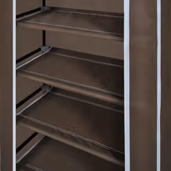 Shoe Storage Rack Wardrobe 5 Tier Shelf Organiser Cabinet Portable Holder Brown - Additional view 4