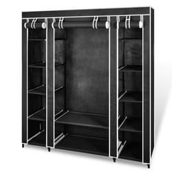 VidaXL 240495 bedroom wardrobe/closet 12 shelves 3 door(s) Black
