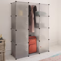 VidaXL 240498 bedroom wardrobe/closet 9 shelves White
