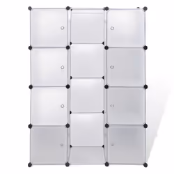 VidaXL 240498 bedroom wardrobe/closet 9 shelves White