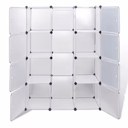 VidaXL 240498 bedroom wardrobe/closet 9 shelves White - Additional view 4