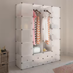 VidaXL 240502 bedroom wardrobe/closet 16 shelves White