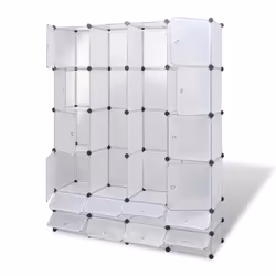 VidaXL 240502 bedroom wardrobe/closet 16 shelves White