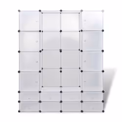 VidaXL 240502 bedroom wardrobe/closet 16 shelves White - Additional view 4