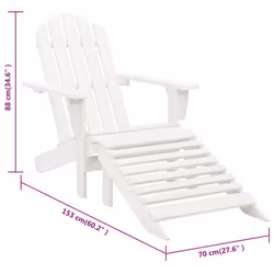 VidaXL 40859 outdoor chair Terrace Padded seat Pinewood White - Additional view 8