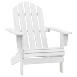 vidaXL Garden Chair Wood White Outdoor Bistro Patio Seating Armchair Lounger