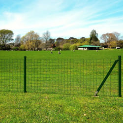 vidaXL Spike Euro Fence Set 1x10m Steel Mesh Wire Garden Pet Aviary Fencing