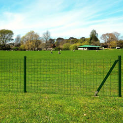 Spike Euro Fence Set 1.5x10m Steel Mesh Wire Garden Pet Chicken Aviary Fencing