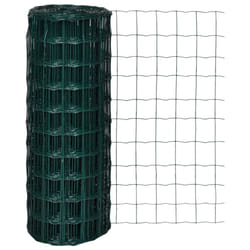 vidaXL Euro Fence 10x1m with Mesh Outdoor Garden Farm Screen Panel Enclosure