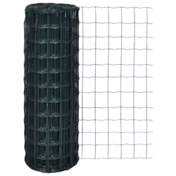 vidaXL Euro Fence Panel Screen Barrier 10x0.8 m with 76x63 mm Mesh Steel Green
