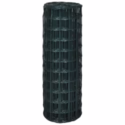 vidaXL Euro Fence Panel Screen Barrier 10x1.2 m with 76x63 mm Mesh Steel Green