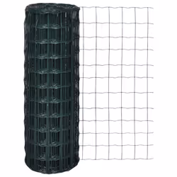 vidaXL Euro Fence Panel Screen Barrier 10x1.5 m with 76x63 mm Mesh Steel Green