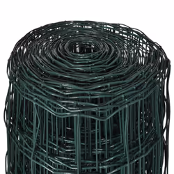vidaXL Euro Fence Panel Screen Barrier 25x1.0 m with 76x63 mm Mesh Steel Green - Additional view 3