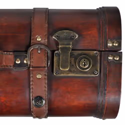 vidaXL 2x Wooden Treasure Chest Vintage Brown Storage Box Ottomans Trunk Bench - Additional view 4