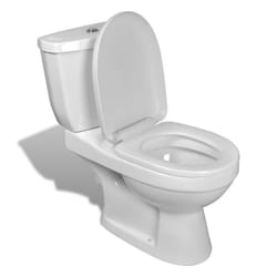 vidaXL Wall Hung Toilet With Cistern White Bathroom Soft Close Seat Bidet