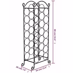 VidaXL 50206 wine rack Floor wine rack 21 bottle(s) Metal Black - Additional view 5