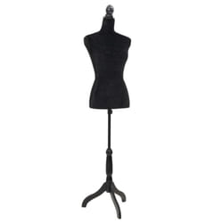 vidaXL Ladies Bust Display Black Shop Female Women Mannequin Dress Form Model