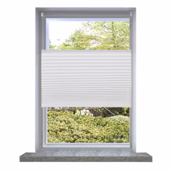 vidaXL Plisse Blind 60x125cm White Pleated Window Shade Daynight Sunscreen