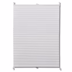 vidaXL Plisse Blind Pleated Roller Window Blind Window Sunscreen Curtain Shade - white, 80 x 200 cm