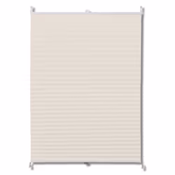 vidaXL Plisse Blind Pleated Roller Window Blind Window Sunscreen Curtain Shade - cream, 110 x 100 cm