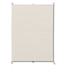vidaXL Plisse Blind Pleated Roller Window Blind Window Sunscreen Curtain Shade - cream, 110 x 100 cm