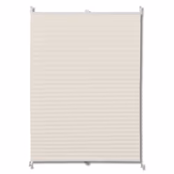 vidaXL Plisse Blind Pleated Roller Window Blind Window Sunscreen Curtain Shade - cream, 110 x 125 cm