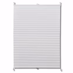 vidaXL Plisse Blind 110x125cm White Pleated Window Shade Daynight Sunscreen