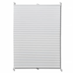 vidaXL Plisse Blind 110x125cm White Pleated Window Shade Daynight Sunscreen