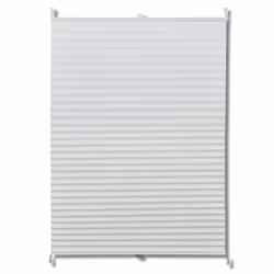 vidaXL Plisse Blind Pleated Roller Window Blind Window Sunscreen Curtain Shade - white, 110 x 200 cm