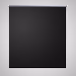 Quality Roller Blind Blackout Thermal Easy Installation 40 x 100 cm Black