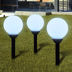 vidaXL 3x Outdoor Pathway Lamps LED 20 cm with Ground Spike Pool Solar Light