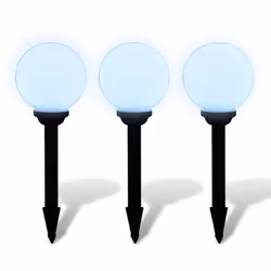 vidaXL 3x Outdoor Pathway Lamps LED 20 cm with Ground Spike Pool Solar Light