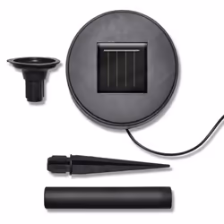 vidaXL 3x Solar Bowl LED Garden Lights with Spike Anchors & Solar Panel Lamp