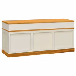vidaXL Solid Paulownia Wood Storage Bench 100cm Entryway Trunk Seat Organiser - Additional view 11